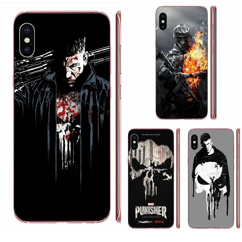 Блестящие чехлы на заднюю панель The Punisher Frank Castle Slim для Huawei Honor 10 10i 20 20i 8S lite Y9 Prime Y7