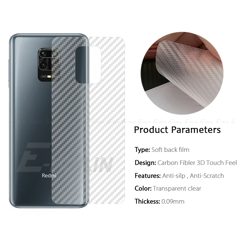 5 шт. Защитная пленка для задней панели из углеродного волокна Xiaomi Mi 10S 11i 10i 11 10T 9T 8