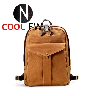 

70307 Super Quality! American Vintage Waterproof Heavy Wax Canvas Backpack Unisex Computer Travel Bag 15oz