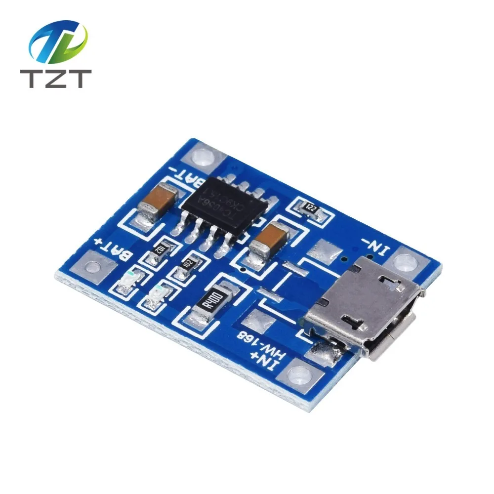 TZT тип-c/Micro USB 5V 1A 18650 TP4056 модуль зарядного устройства литиевой батареи зарядная плата с защитой двойные функции 1A li-ion
