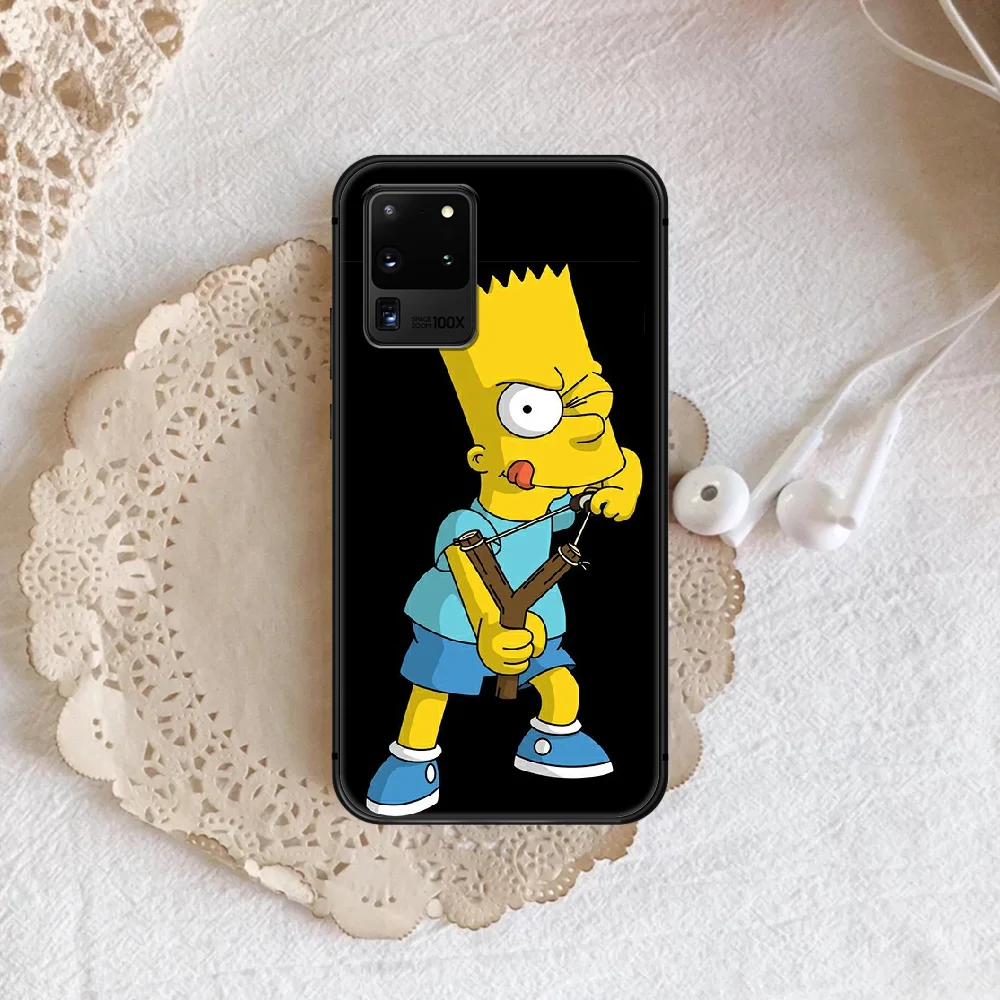 

Cartoon Bart Homer J Phone Case Cover Hull For Samsung Galaxy S 7 8 9 10 e 20 FE uitra plus Note 9 10 20 black Bumper Luxury