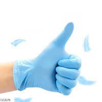 100pcs of disposable latex nitrile gloves general purpose blue cleaning gloves