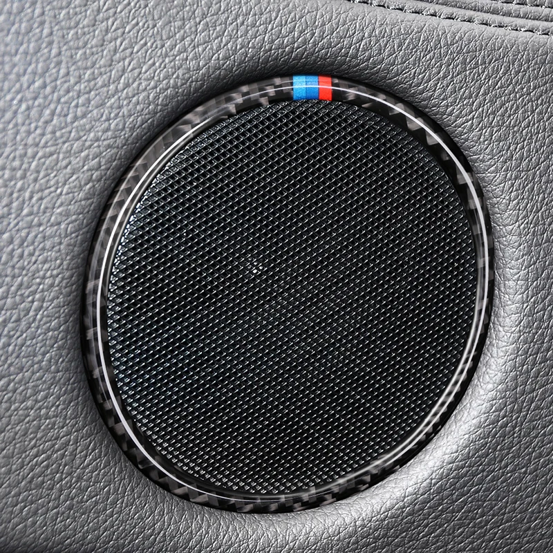 

Carbon Fiber For BMW X3 X4 X5 X6 5GT E70 E71 F07 F25 F26 Car Door Audio Stereo Speaker sequins Decorative Cover Trim strips