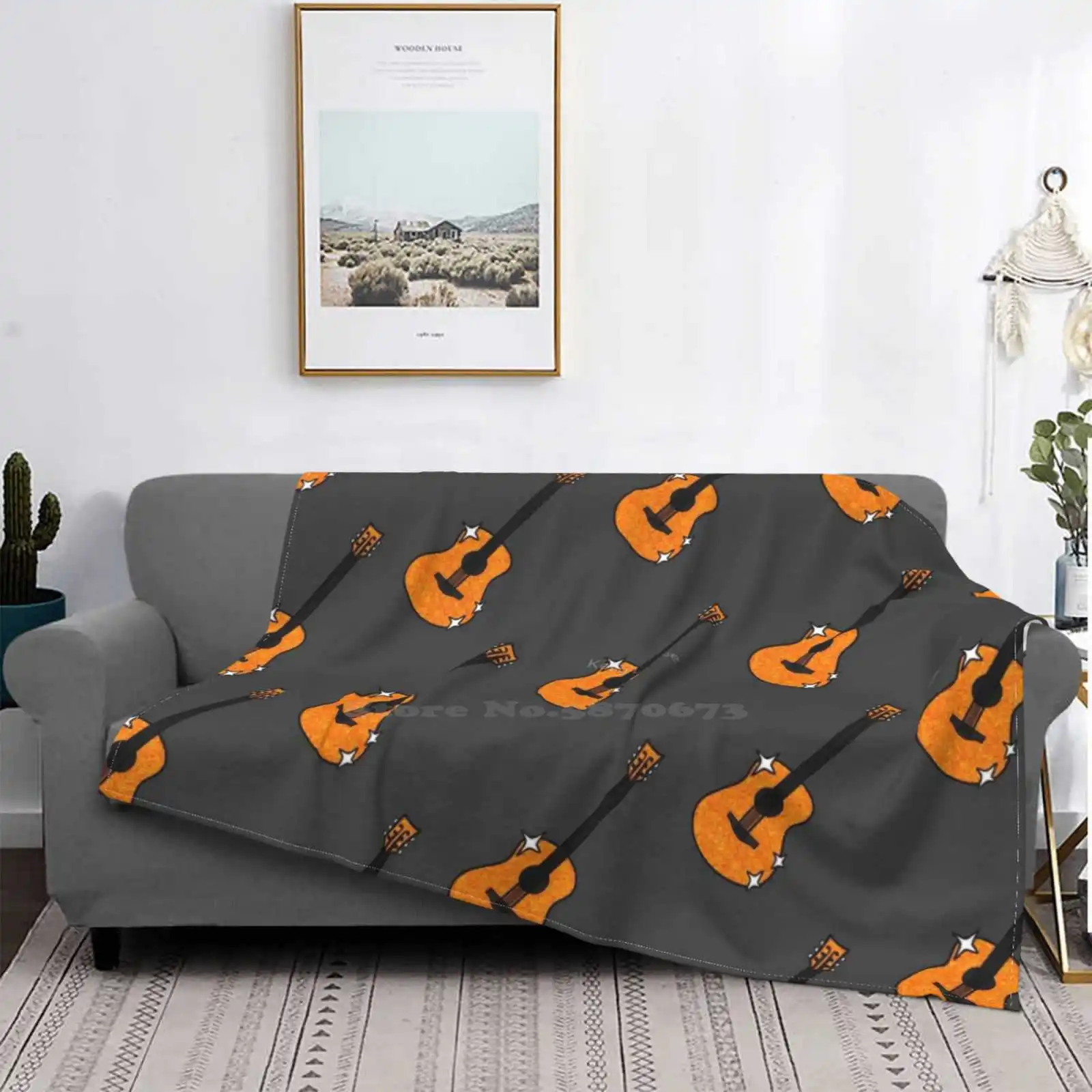 

Manta de aire acondicionado с purpurina для гитары, manta fina y suave, luz carlida, color Naranja, acusжная