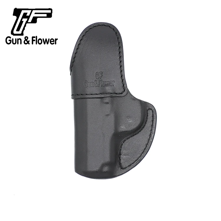 

Gunflower Black Compact 1911 IWB Leather In The Waistband Concealed Carry Holster