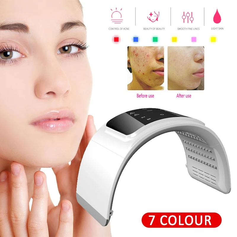 

7 Colors LED Photon Light Therapy Photodynamic Skin Rejuvenation Skin Tighten Rejuvenation Acne Wrinkle Remover Beauty Device