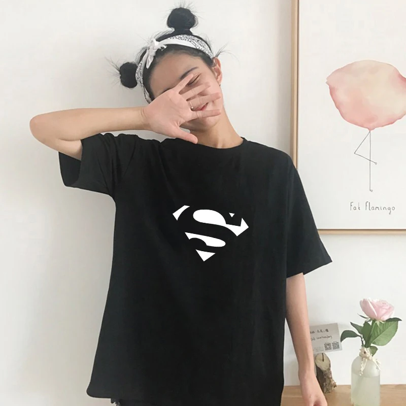 2020 Супермен Marvel футболка супергерой Femme уличная Футболка Harajuku Женская летняя с