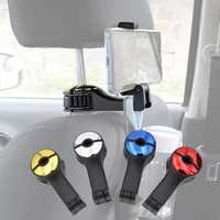 2 in 1 car headrest hook with phone holder seat back hanger for bag handbag purse grocery cloth portable multifunction clips