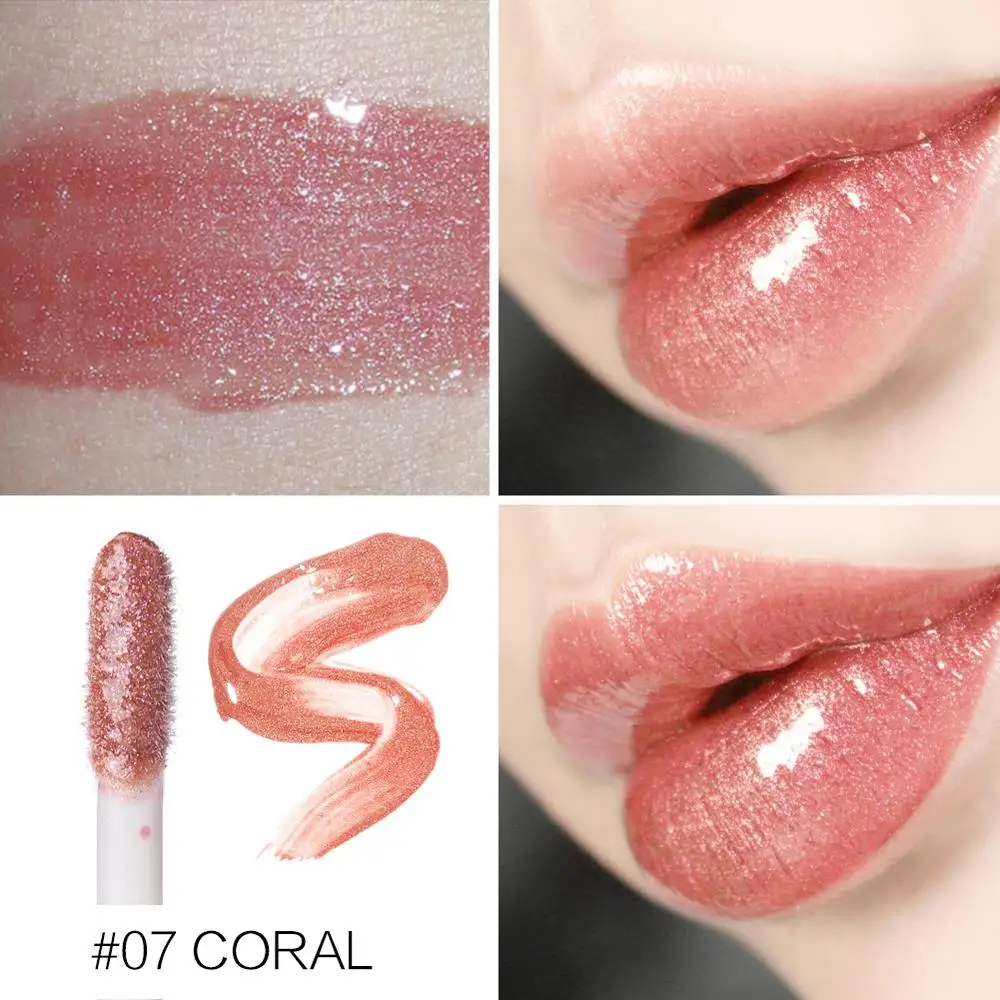 07 Coral SACE LADY блеск для губ Лак для макияжа красота блеск для губ Макияж Гладкий мерцающий блеск для губ сексуальный увлажняющий брендовый косметический - Цвет: 07 Coral