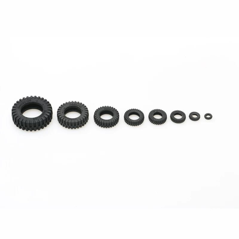 

10PCS Mini Tires Diameter 10/20/24/32/40/50mm Emulated Tyres Black Micro Wheel for RC Fishing Bait Boat/RC Simulation Boat Parts