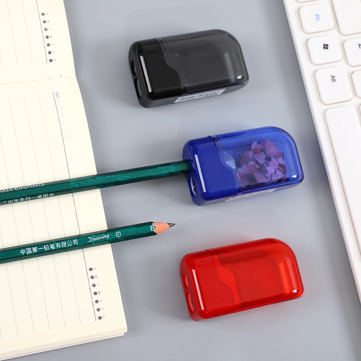 JIANWU 1 шт. простая точилка для карандашей с двойным отверстием