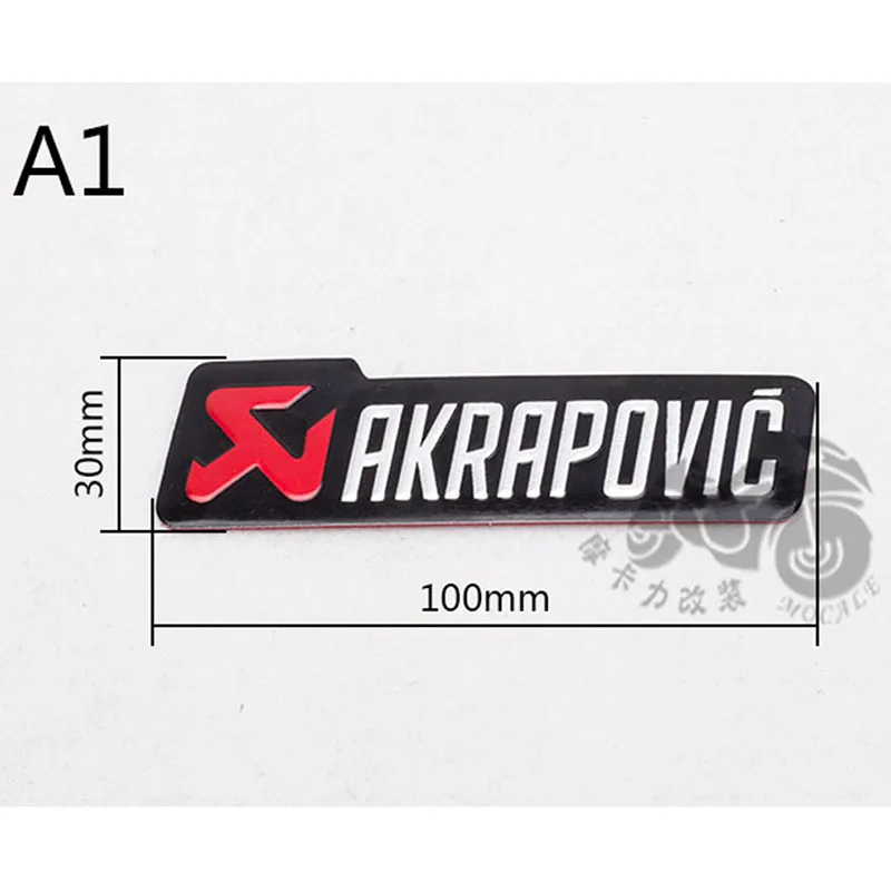 Универсальный 100X30 мм алюминиевый 3D стикер этикетки s Akrapovic глушитель наклейка глушитель наклейки для мотоцикла