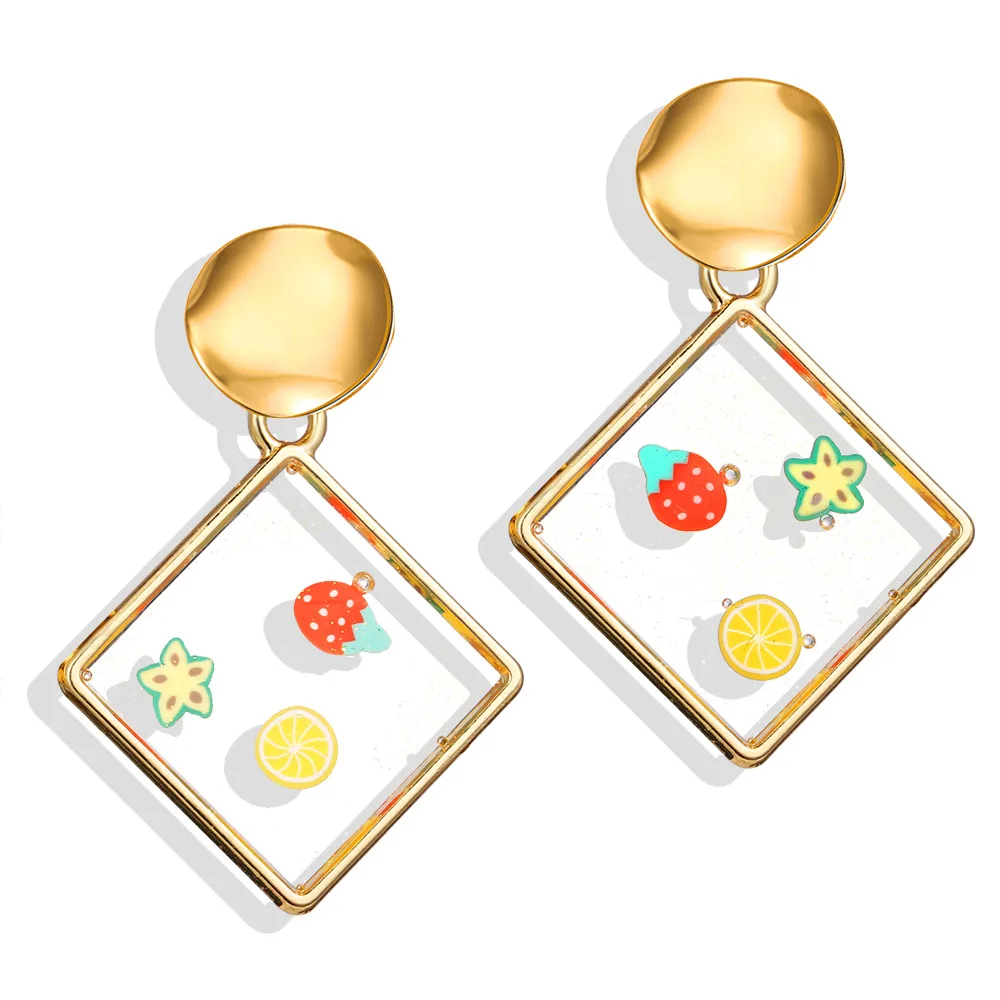 

4 Styles Bohemia Gold Fruit Earrings Strawberry Grape For Women Party Anniversary Prom Wedding Jewelry Gift Accessories