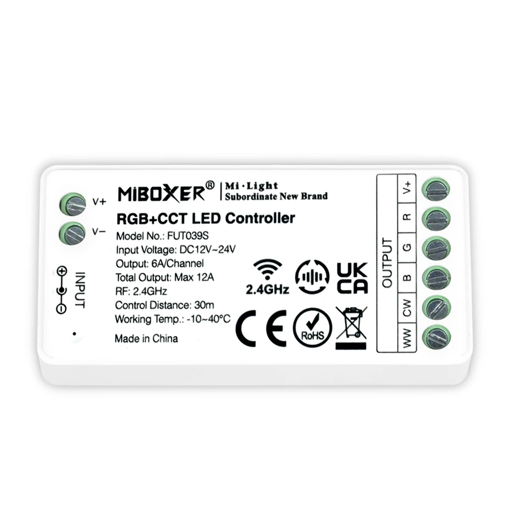 Новейший мини-контроллер 2 4G RGB + CCT FUT039S с дистанционным WIFI для светодиодной ленты