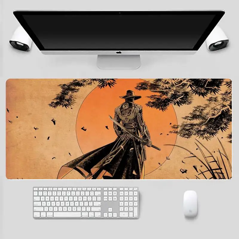 

Japan samurai Customized laptop Gaming mouse pad Desk Table Protect Game Office Work Mouse Mat pad X XL Non-slip Laptop Cushion
