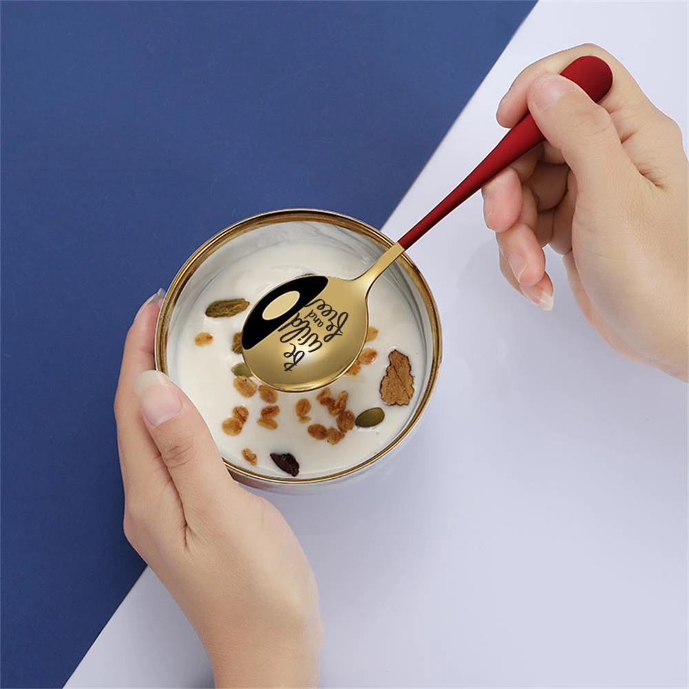 Креативная ложка для чая и кофе столовые приборы из нержавеющей стали десертный