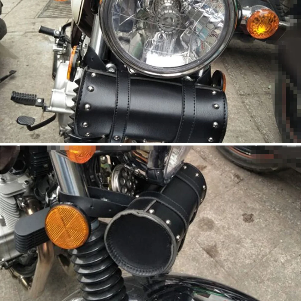 Кожаный мотоциклетный аксессуар Harley черный цвет 21x10x10 см велосипед боковая