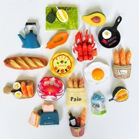 bionic food refrigerator paste cartoon lovely nordic ins magnetic paste 3d personality creative fridge magnets decoration gifts