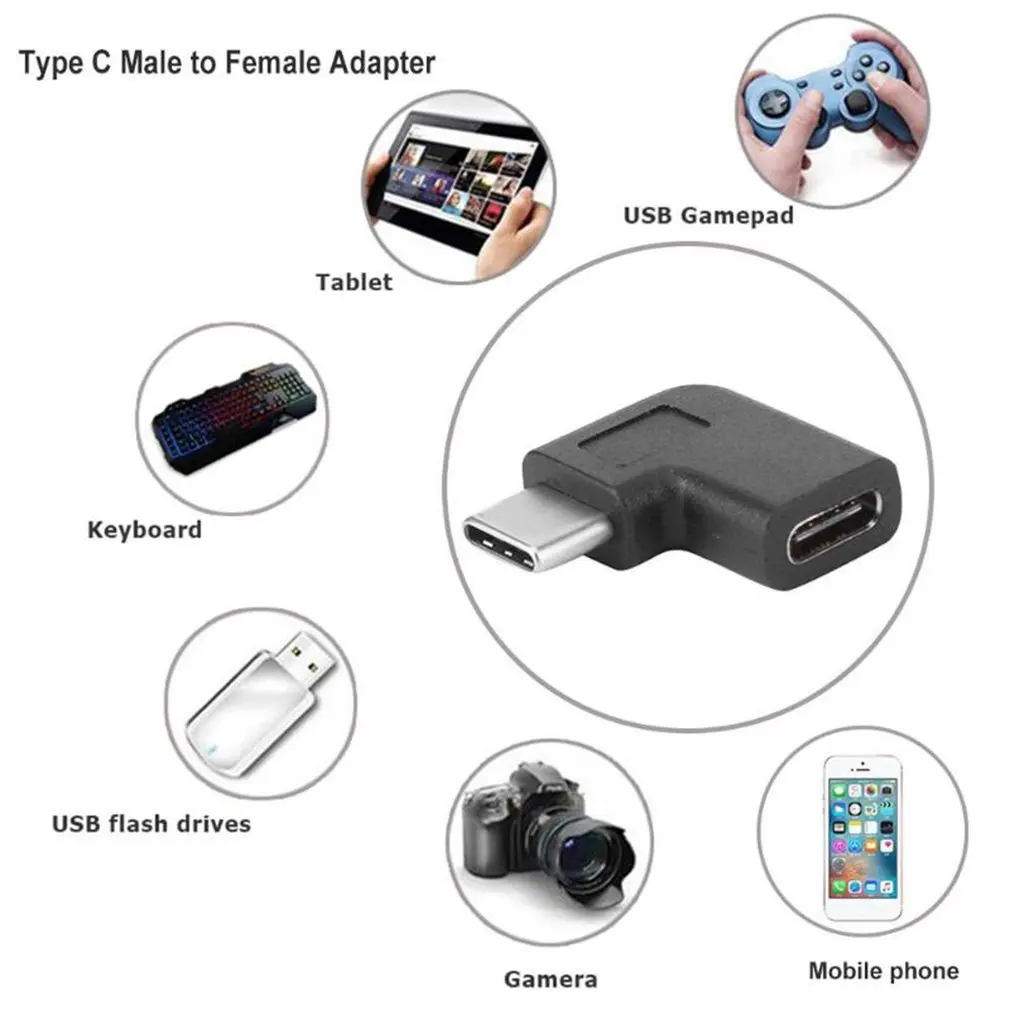 Разъемом спецификации Usb Type c 3 1 Тип C адаптер Папа мама разъем черного цвета