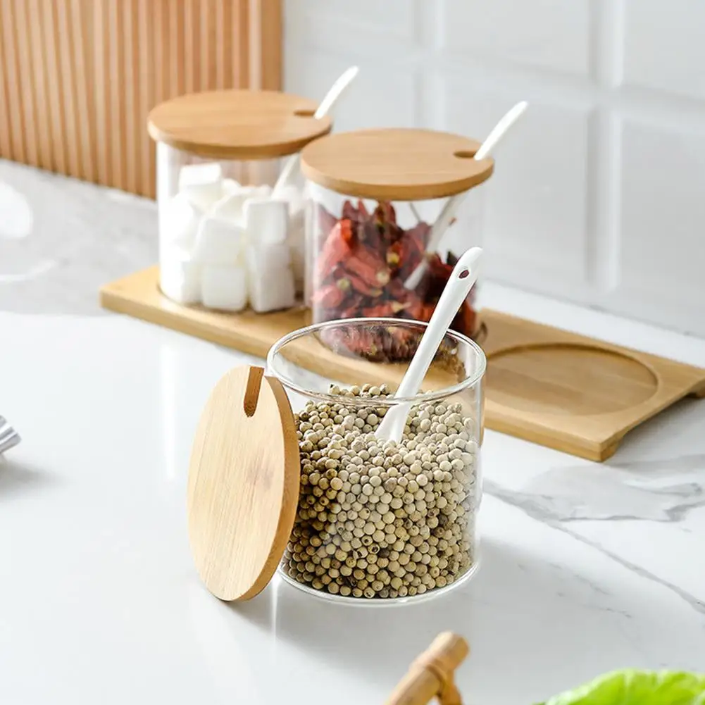 3 шт./компл. прозрачный Стекло специи стеллажи для выставки товаров маленькая