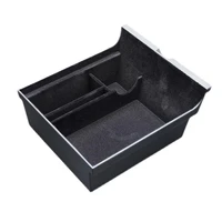 new for tesla model 3 y 2021 car central armrest storage box organizer center console flocking organizer containers holder
