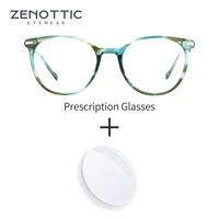 zenottic acetate prescription glasses vintage round optical eyewear myopia hyperopia photochromic prescription eyeglasses women