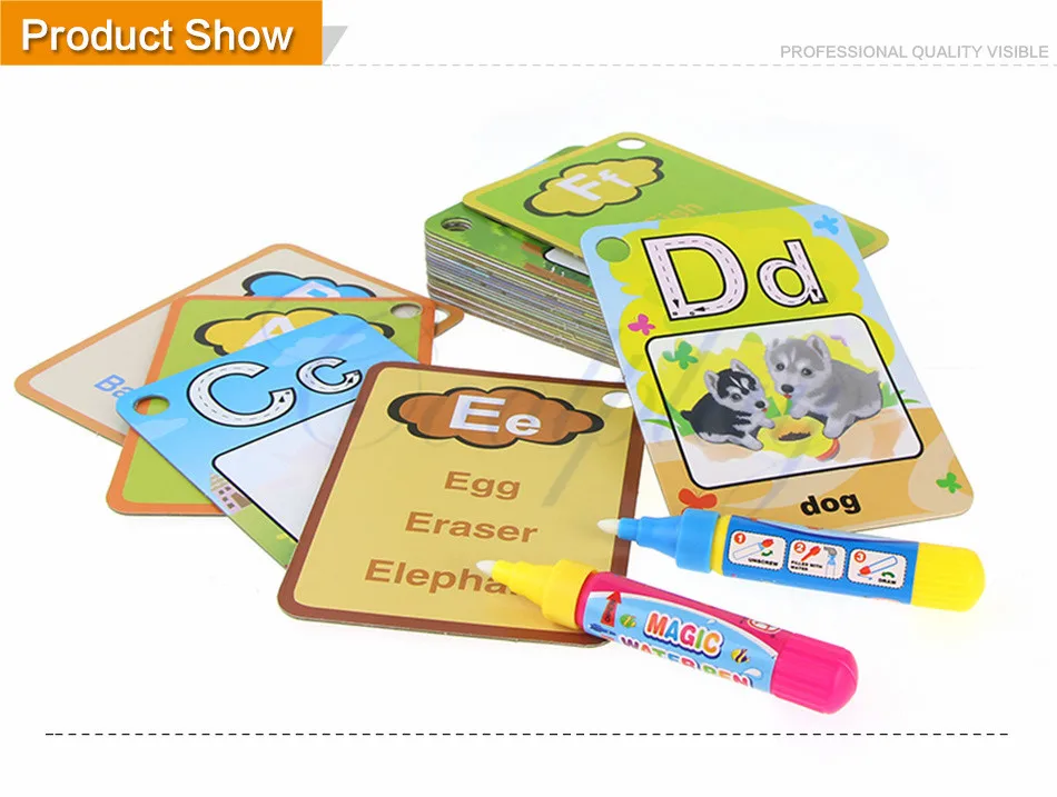 Книжка раскраска с алфавитом и волшебной ручкой 26 дюймов|Юный художник| |