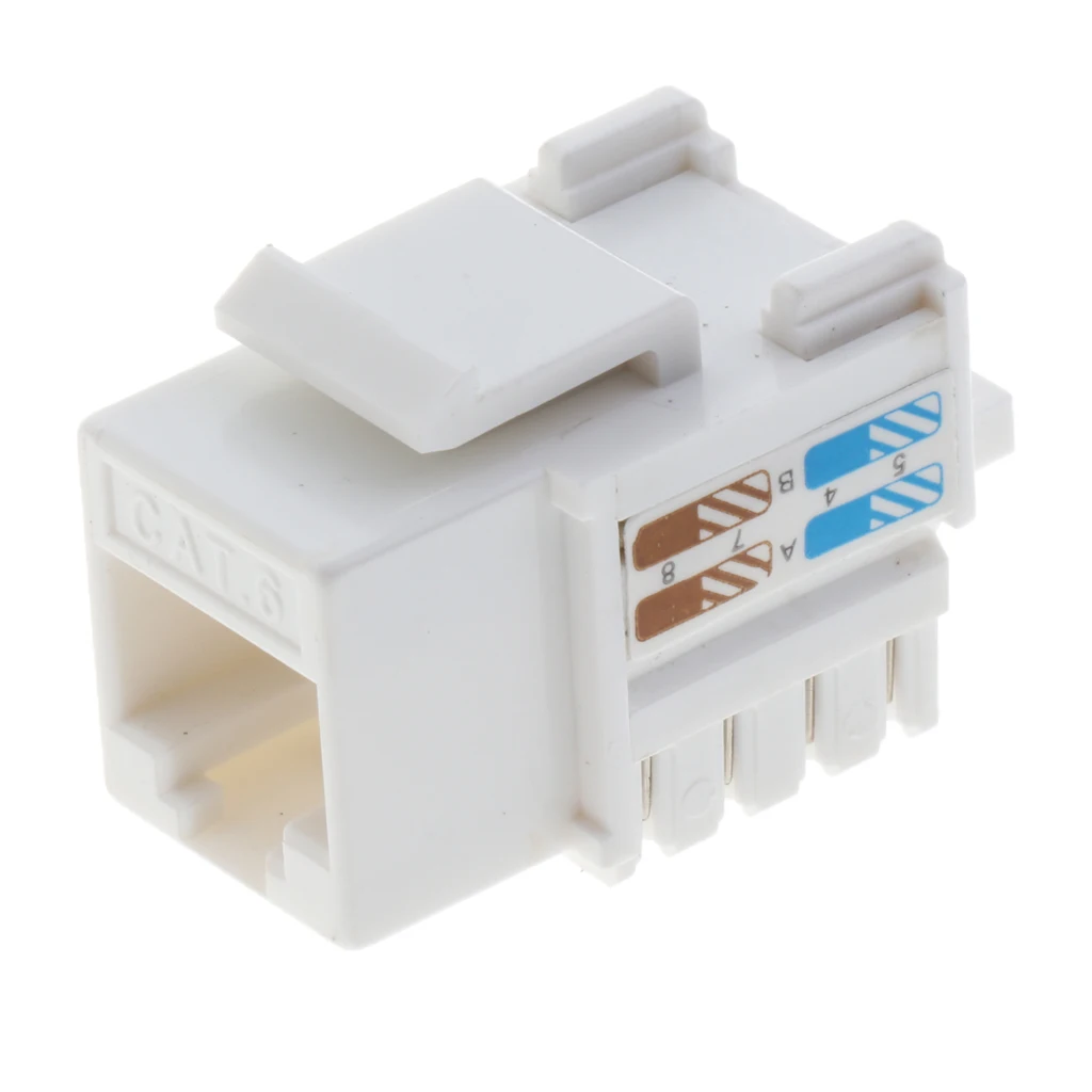 Сетевой модуль RJ45 Cat6 Keystone Ethernet Punch Down адаптер-10 шт. | Компьютеры и офис