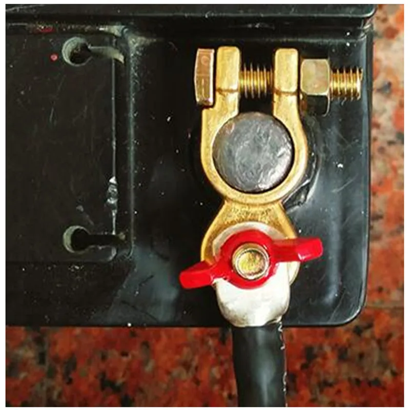 

2 PCS Car Auto Truck Battery Terminal Switch Alloy Quick Disconnect Negative Positive Connectors Clamp Clip For Car Van Caravan