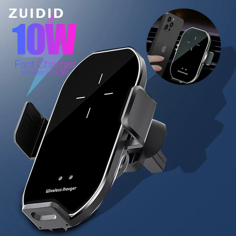 

Wireless Car Charger Automatic Clamping Air Vent Phone Holder 360 Degree Rotation Charging Bracket For iPhone 12 Pro Max XR XS X