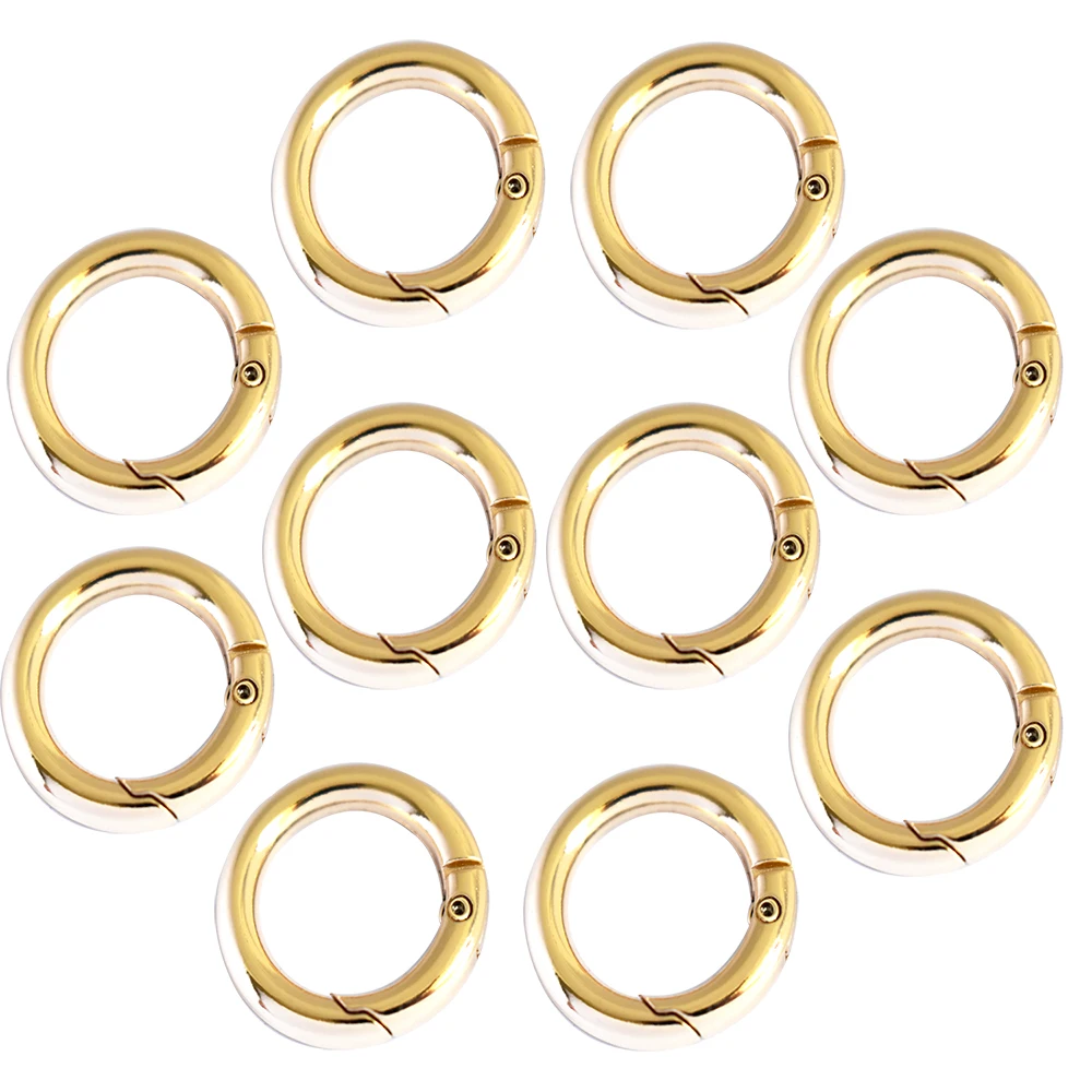 Круглые Пружинные крючки зажим карабин 10 шт. 20/25 мм цинковый сплав ворота