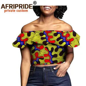 Новинка Весна 2020, африканская одежда, повседневная рубашка для женщин, AFRIPRIDE, портновский базин, Richi, Женская хлопковая блузка без бретелек A1922002