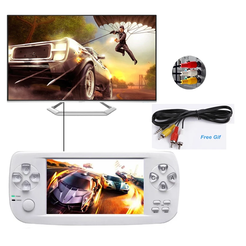 Новый 64 бит 4 3 дюймов Встроенный 3000 игры PAP K3 для CP1/CP2/GBA/FC/NEO/GEO формат Портативный HD