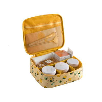 Yellow lemon Модная дорожная косметичка для макияжа, водонепроницаемая женская косметичка, косметичка-органайзер, сумки для хранения, для макияжа, портативная косметичка - Цвет: Yellow lemon