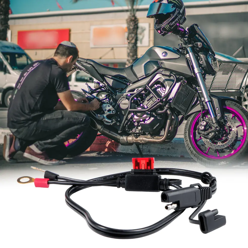 

12V Charger Cable Motorcycle Battery Output Connector for Motorcycle Battery Terminal To SAE Quick Disconnect Cable Hot Sale
