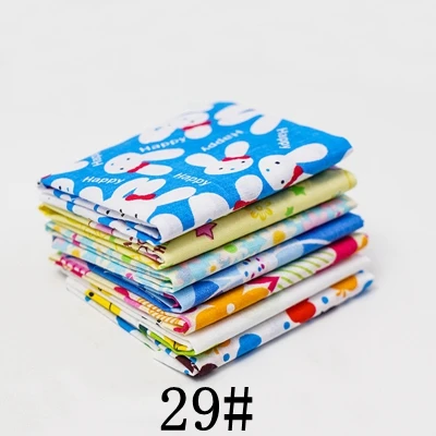 29 7pcs 25X25cm 25x25 см или 10x10 см хлопчатобумажная ткань с принтом для шитья стеганые ткани для лоскутного рукоделия аксессуары ручной работы T7866 - Цвет: 29 7pcs 25X25cm