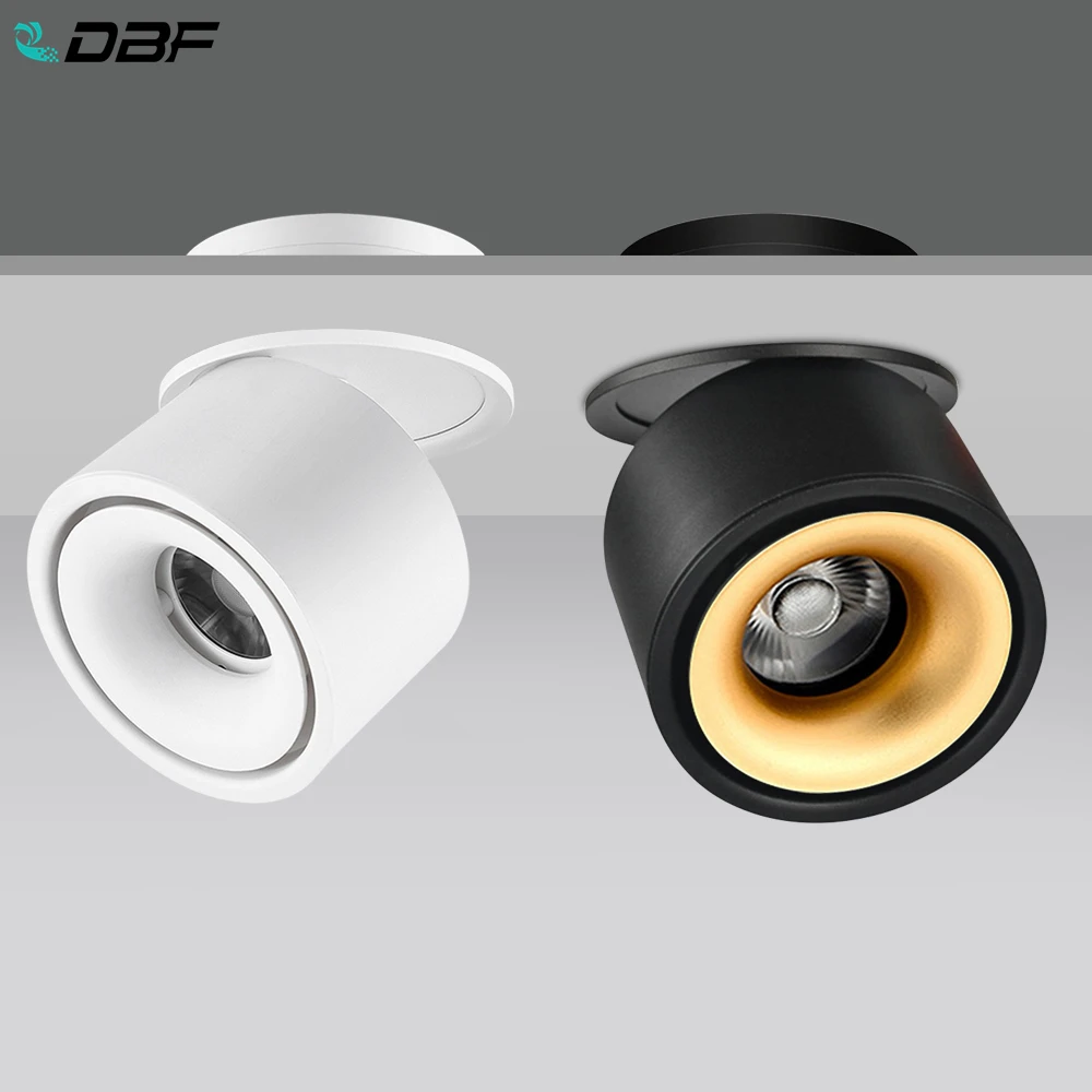[DBF] Складной светодиодный COB LED Встраиваемые черный/белый Корпус 5 Вт 7 10 12 15
