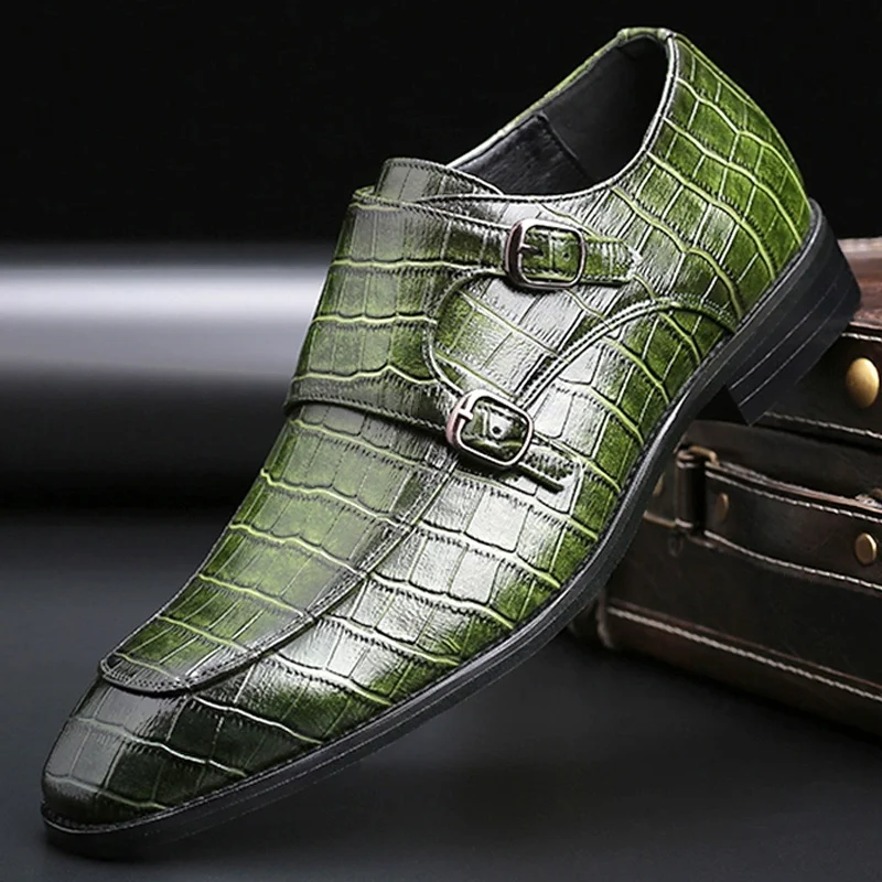 Мужская деловая кожаная обувь без шнуровки Формальные мужские лоферы на плоской