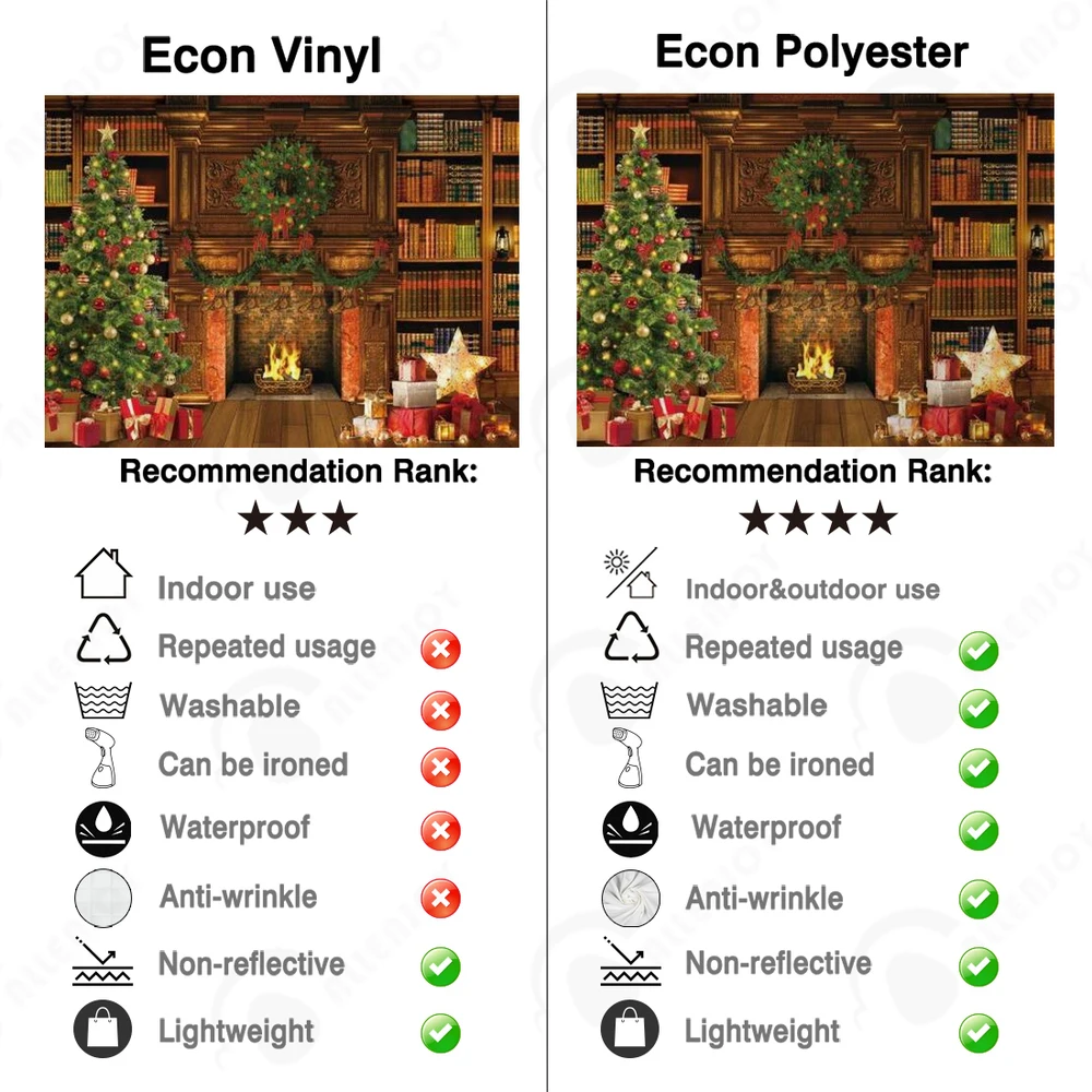 Allenjoy Christmas Fireplace Library Backdrop Bookshelf Merry Xmas Eve Pine Tree Background Holiday Party Supplies Decor Banner |