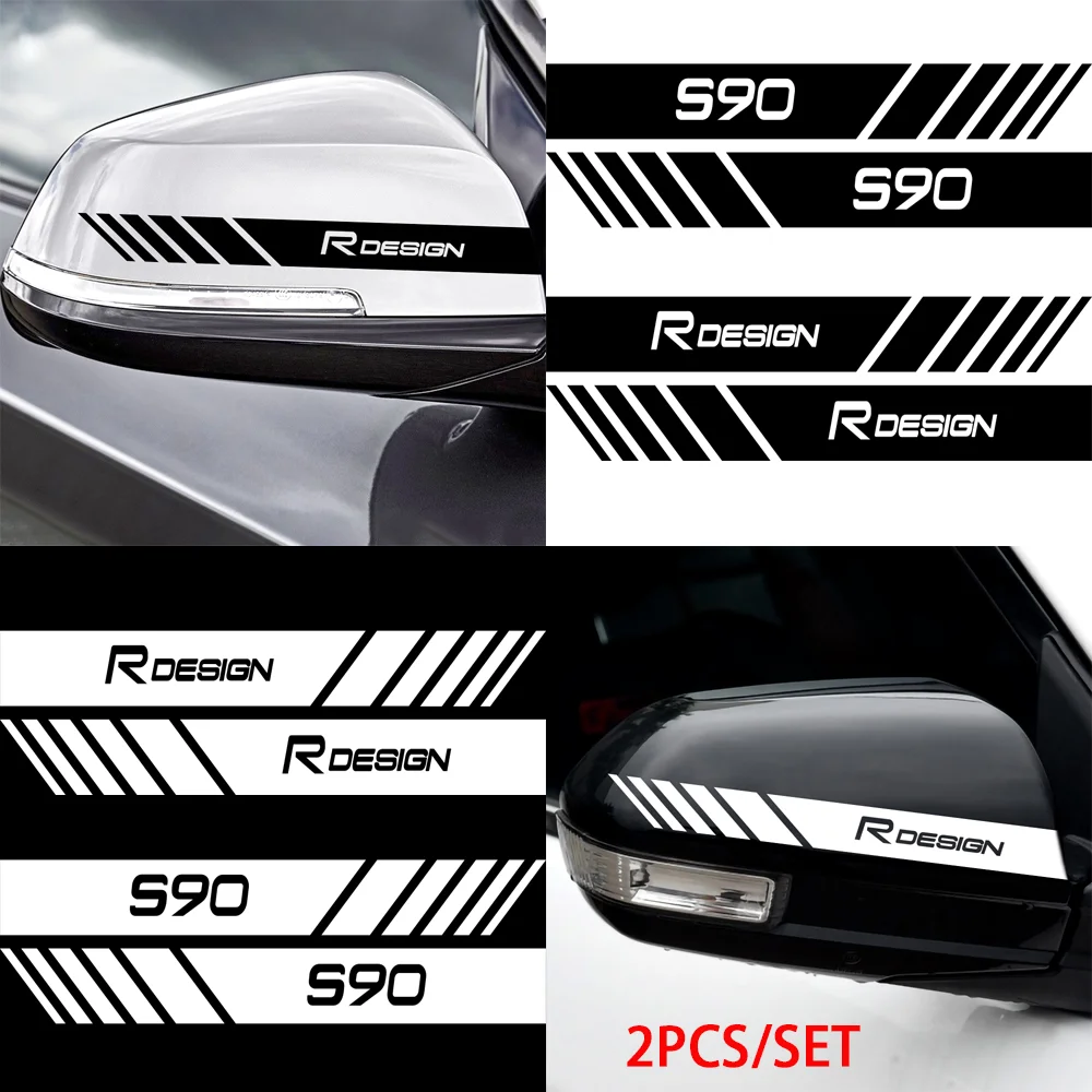 

"2 pcs Rear View Mirror Decal Car accessories Car Stickers For Volvo RDESIGN T6 AWD S40 S60 S90 XC40 XC60 XC90 V40 V50 V60 V70"