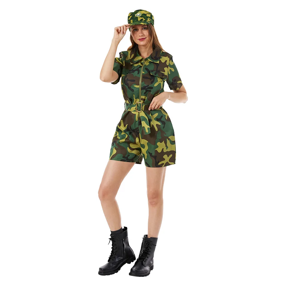 Камуфляжный женский армейский солдат военный костюм для косплея девочек боевой
