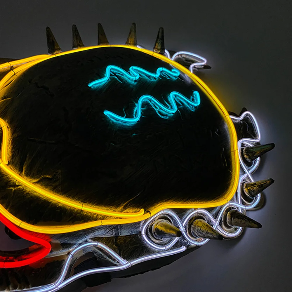 Светящаяся маска на Хэллоуин череп инопланетянина хищник платье для косплея