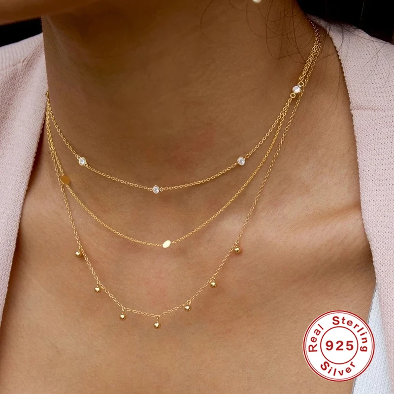 Минимализм ROXI круглые маленькие бусины с заклепками женское колье до ключицы из