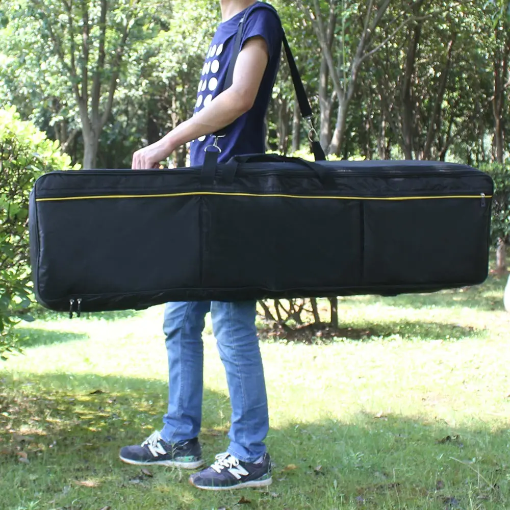 

ammoon 88-Key Keyboard Carry Bag Electric Piano Padded Case Gig Bag Zippered Closure (Bag Webbing Color Random Delivery )