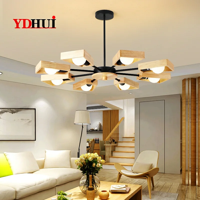 Скандинавский деревянный светодиодный гостиная журнал лампы Гостиная столовой