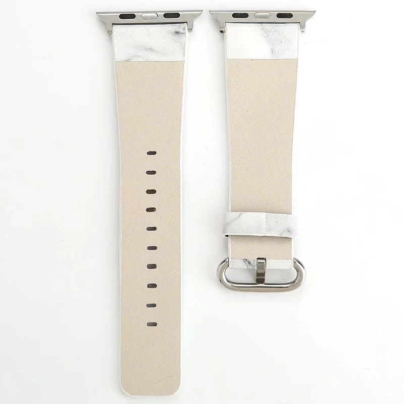 

Marble Leather Watch Band for Series 6 SE 5 4 3 2 1Apple Watch 38mm 40mm 42mm 44mm iwatch Wristwatch Bracelet Strap Belt.