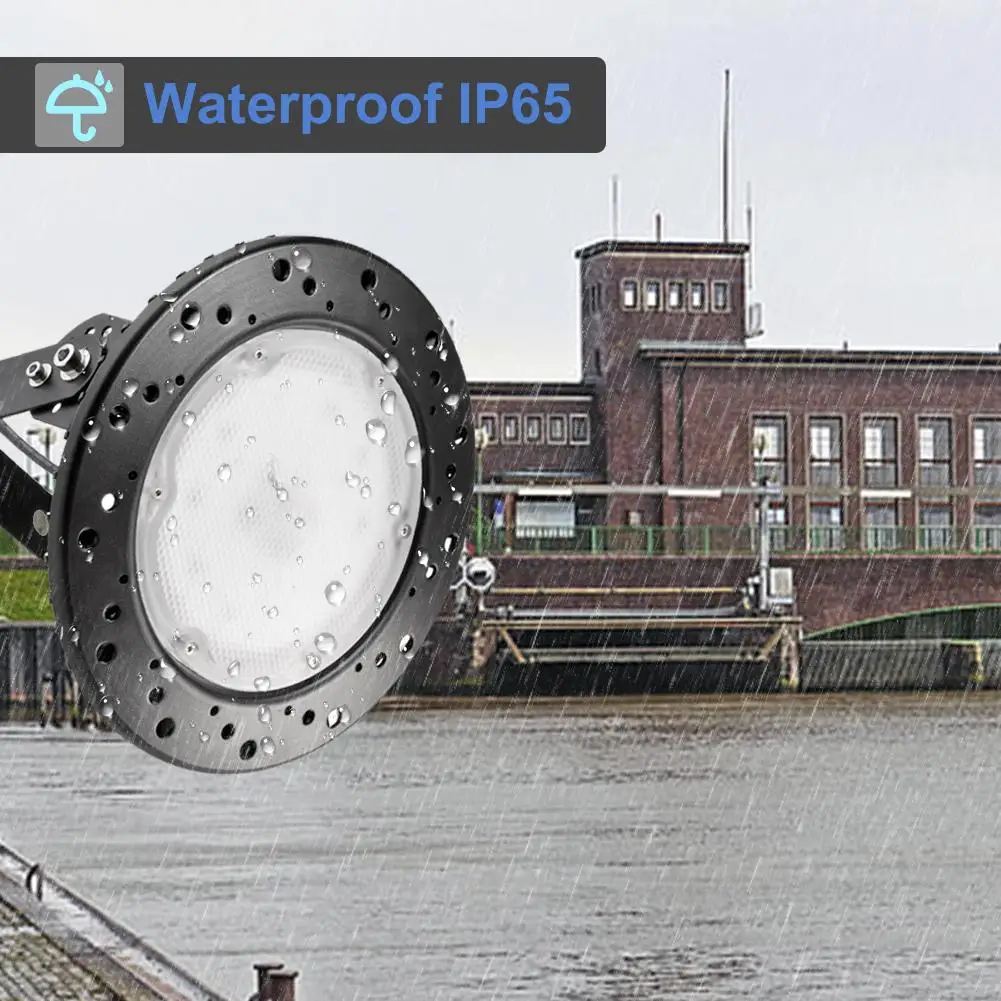 

UFO LED High Bay Light 100/200W Waterproof Commercial Industrial Lighting Garage Hanging Lamp Warehouse Wall Light