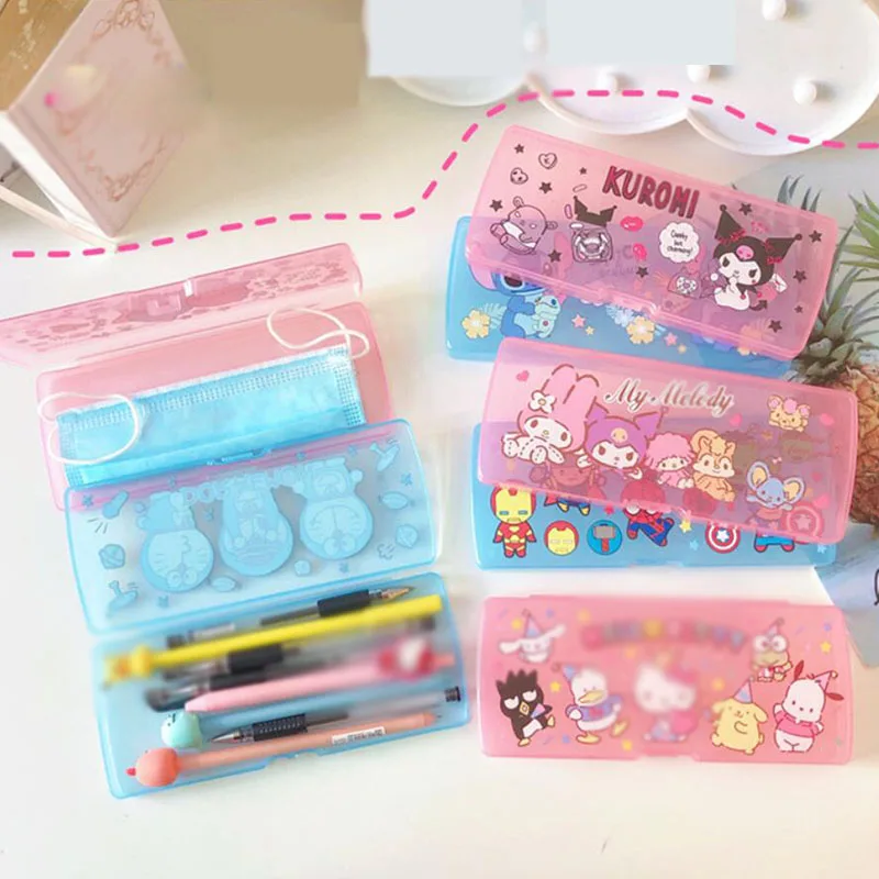 

15 pcs/lot Creative Dog Cat Animal Pencil Box Kawaii Pencil bag box Stationery Pen Pouch Office School Supplies