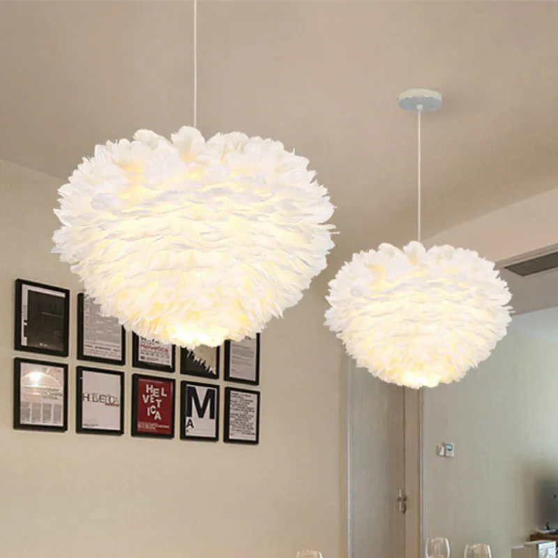 Перо подвесной светильник s Романтический Nordic гусиное перо подвесные Арт Декор