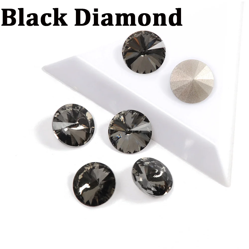 Black Diamond CTPA3bI k9 Стразы 1122 со стразами "риволи" Разноцветные пришивные камни Стекло шить на горный хрусталь с коготь DIY Костюмы аксессуары - Цвет: Black Diamond